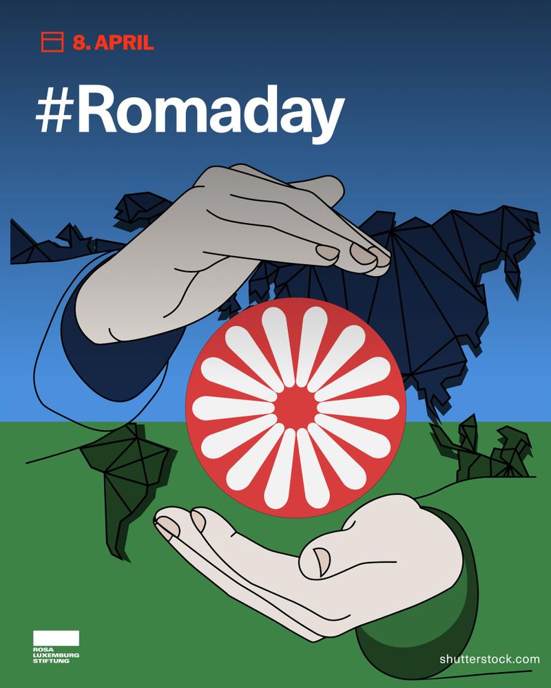 Sharepic mit einer Illustration und dem Text: 8. April #Romaday