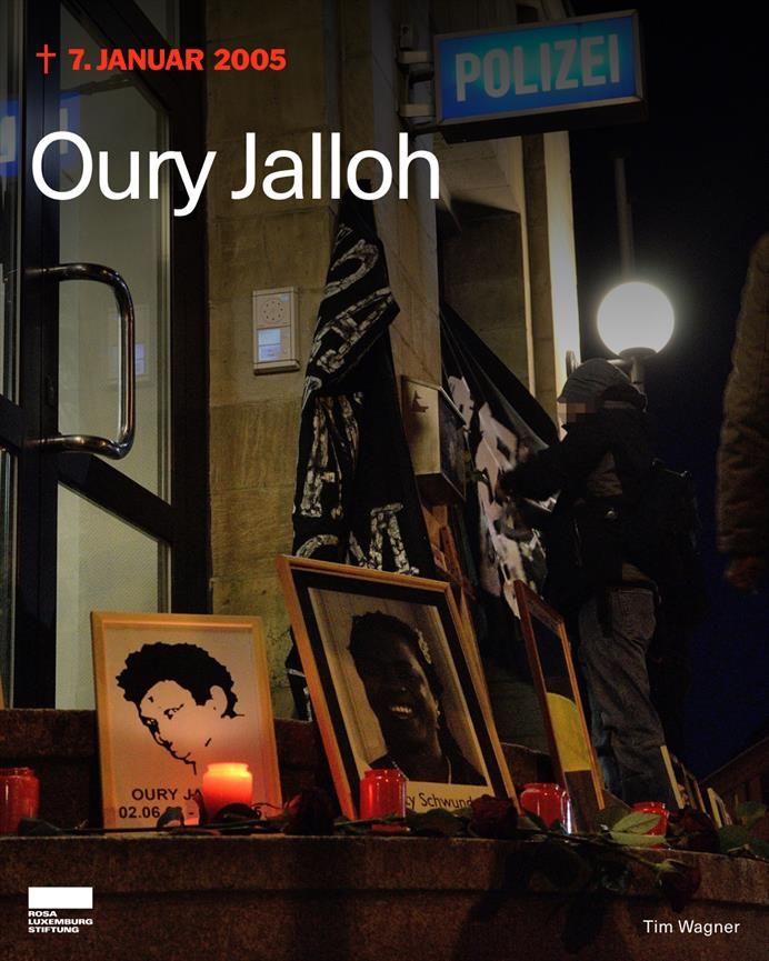 Sharepic mit einem Foto vom Gedenken an Oury Jalloh zum zehnten Todestag 2015.