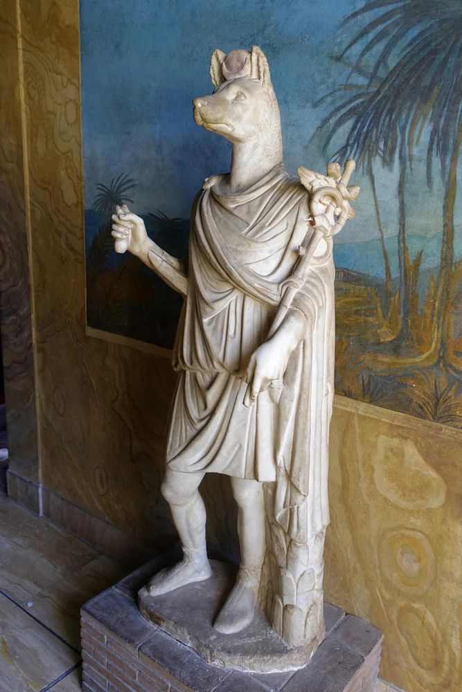 Roman statue of Hermanubis. 1st-2nd centuries. Vatican Museum.