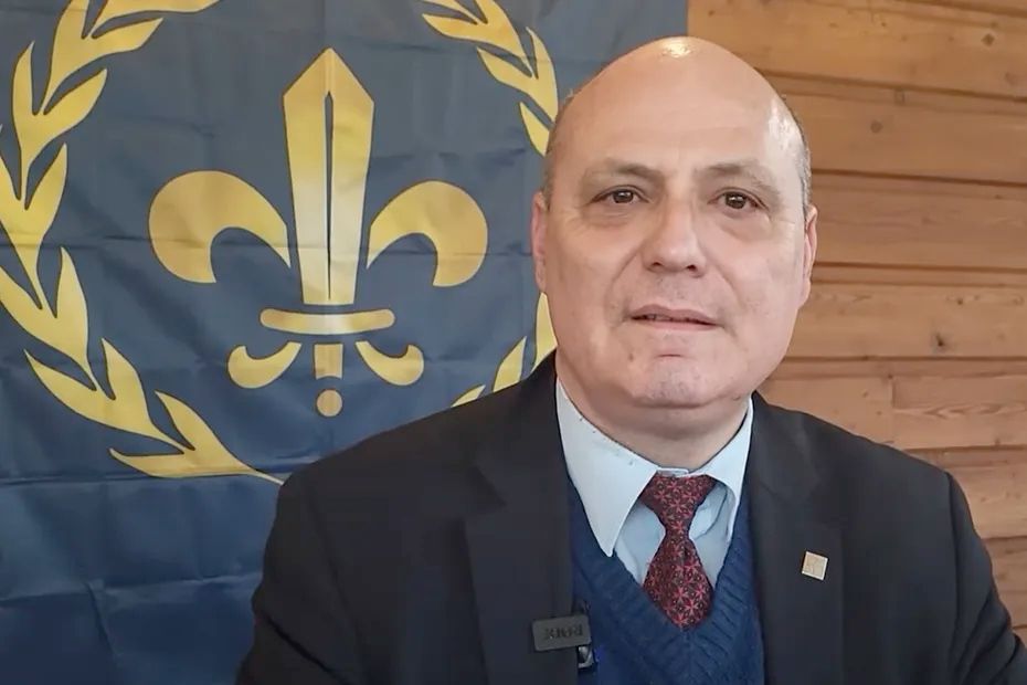 
Pierre-Marie Bonneau est avocat au barreau de Toulouse (Haute-Garonne) et tête de la liste "Forteresse Europe" aux Européennes 2024. • © Capture d'écran Jeune Nation TV / Youtube
