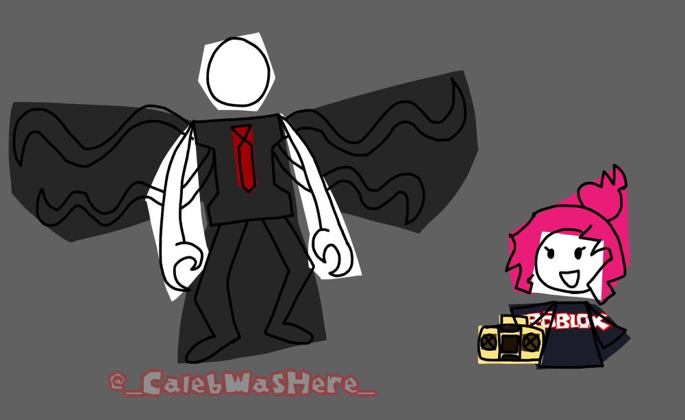 A digital drawing of Slenderman next to Hello John Doe (fnf mod)'s version of Girlfriend, who is holding the "Golden Super Fly Boombox" gear.

The concept is based off of multiple 'Survive "___" in Area 51' games from roblox which often feature characters like Slenderman, Jeff the Killer, and other creepypasta/horror characters