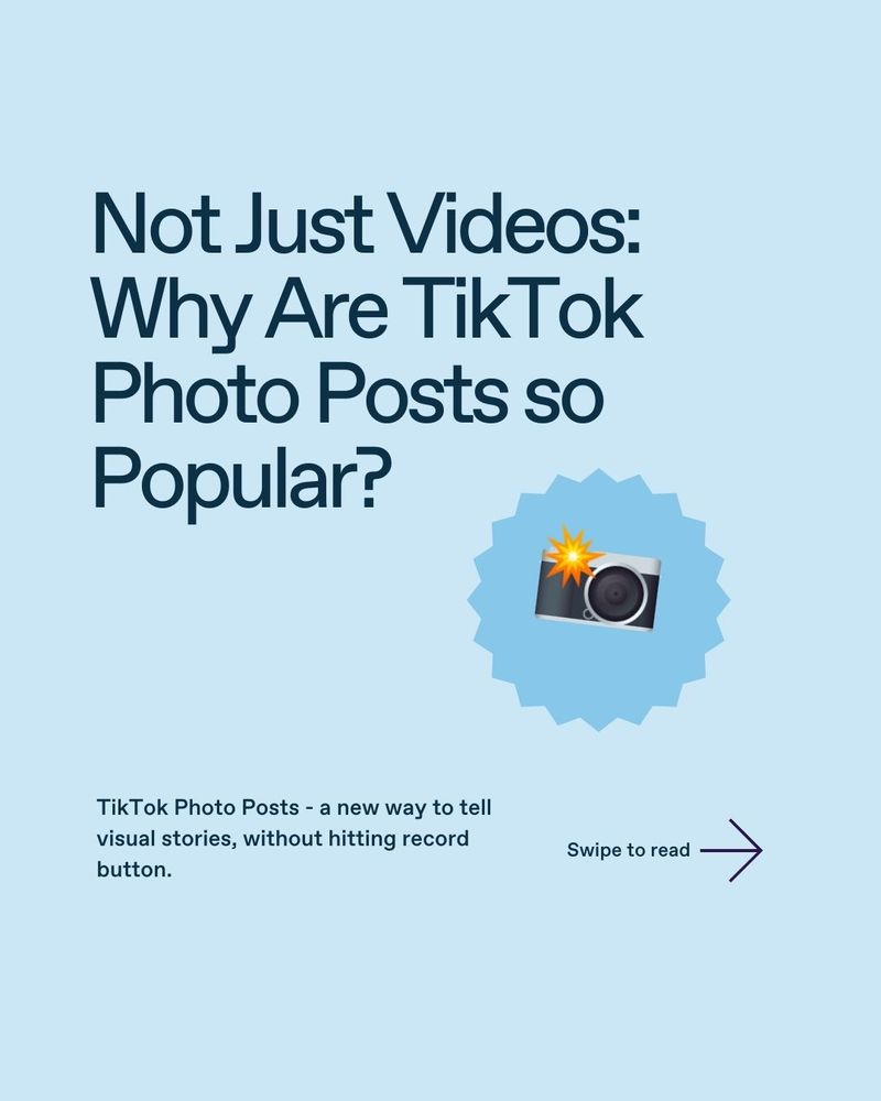 a blue background with a camera and text