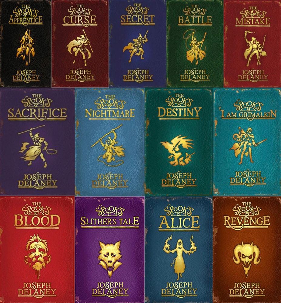 The covers of the 13 books of the "Wadstone chronicles" series.