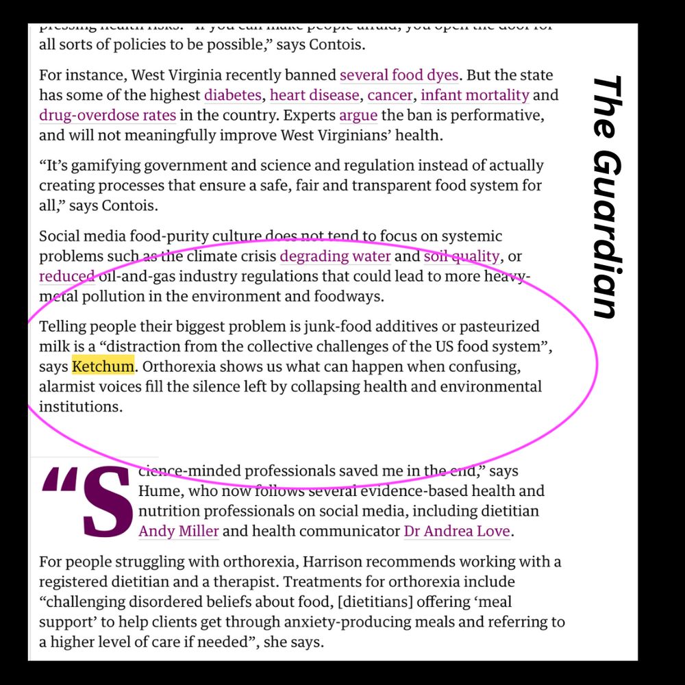 screenshot of article (screen readable at link) of the guadian article with my quote circled