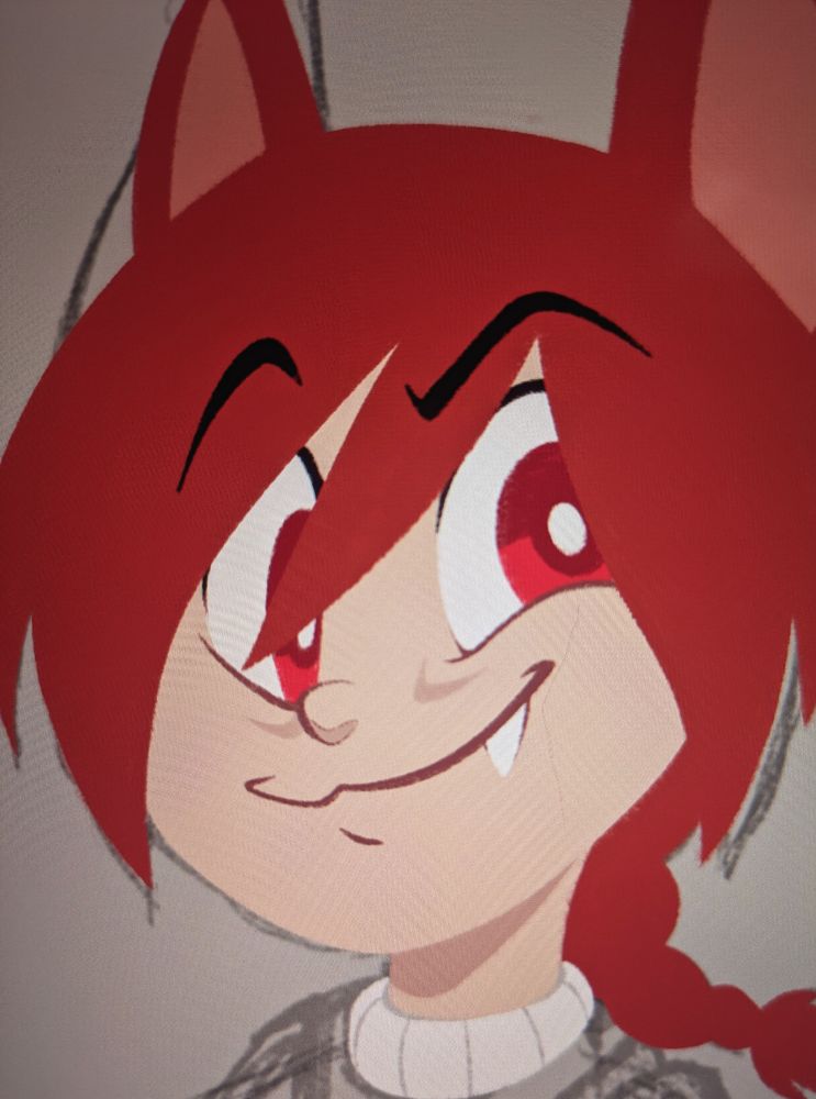 Works-in-progress toony styled illustration of a sassy looking G'raha Tia (ARR) from FFXIV.