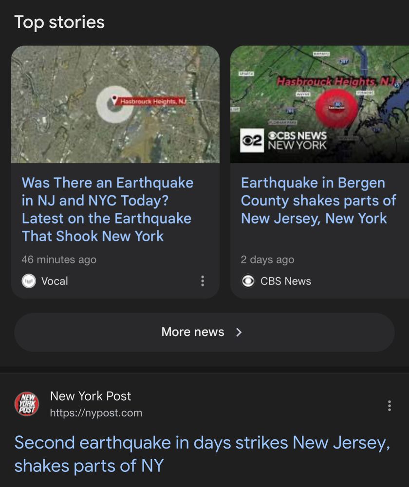 second minor earthquake in NJ in two days news 
