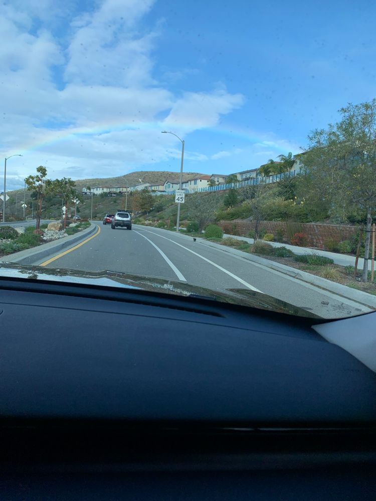 Errands and a rainbow. 