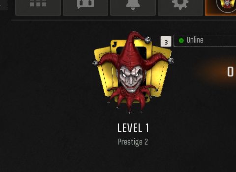 The image depicts the second Prestige at level 1. The image is intended to evoke "no-life" energy.