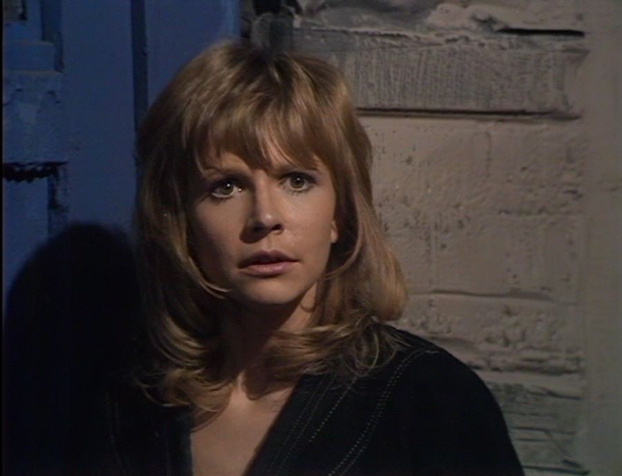 Jo Grant in her black outfit from "Frontier in Space"