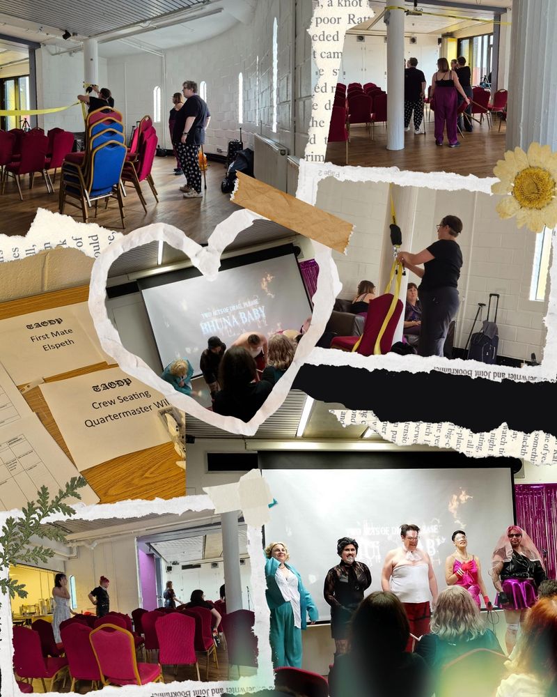 Lots of images surrounding a heart showing TAODP august performance 