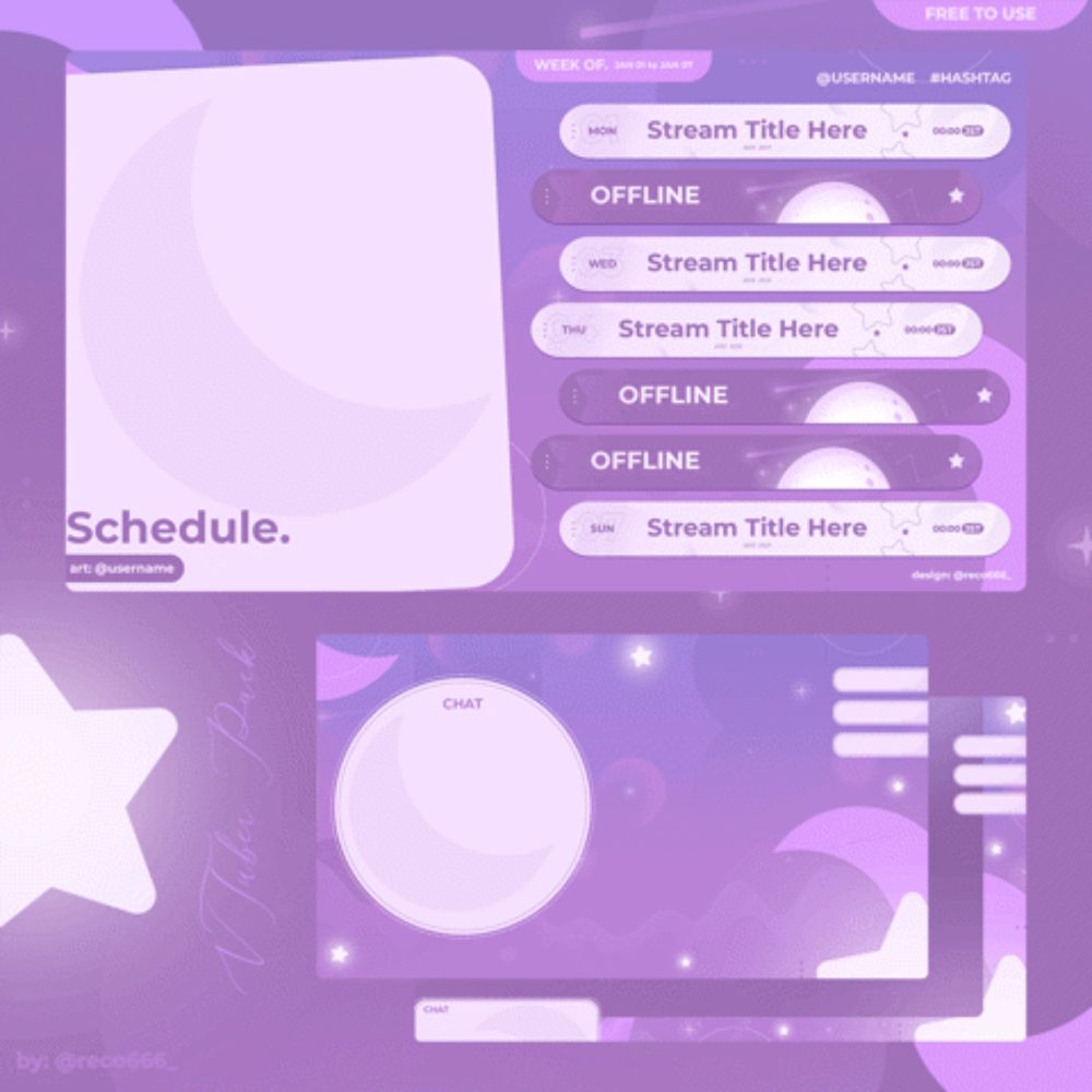 Purple Space: VTuber Pack - reco6's Ko-fi Shop