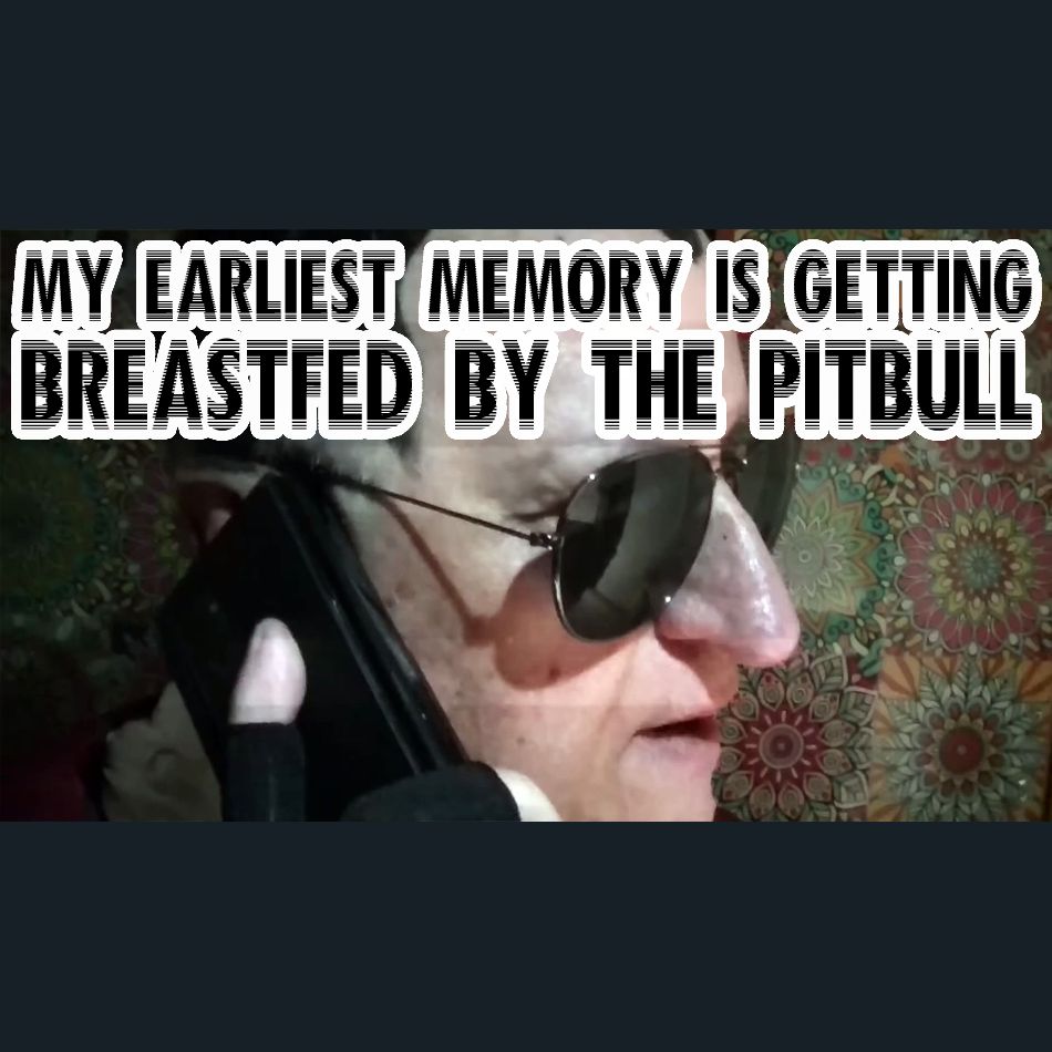 Dracula Flow meme

My earliest memory is getting breastfed by the pitbull