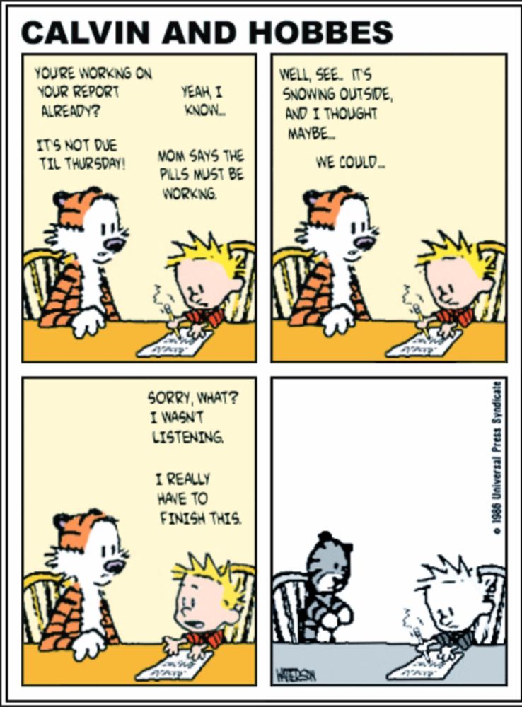 Is this a real calvin and hobbes comic strip? I came across is the other day and it made me sad :(