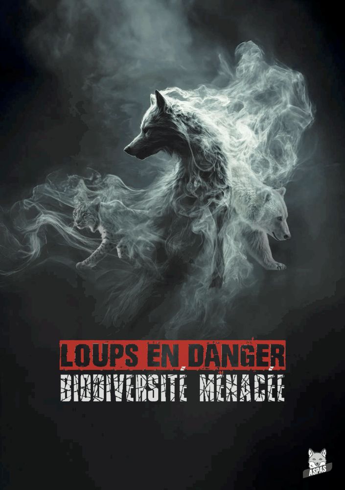 Flyer Aspas montrant les 3 grands prédateurs, le loup, l'ours et le lynx, présents en France et que l'Etat abandonne sous la pression des lobbies des éleveurs ovins, des chasseurs et certains syndicats d'agriculteurs.
Cette affiche illustre l'appel « Protection en Berne : solidarité avec les Loups ! » qui se déroulera le samedi 15 novembre à Lyon. Rassemblement des défenseurs du loup de vant la préfecture du Rhône, (29 cours de la Liberté, 3e arr.) de 11h00 à 12h30. 