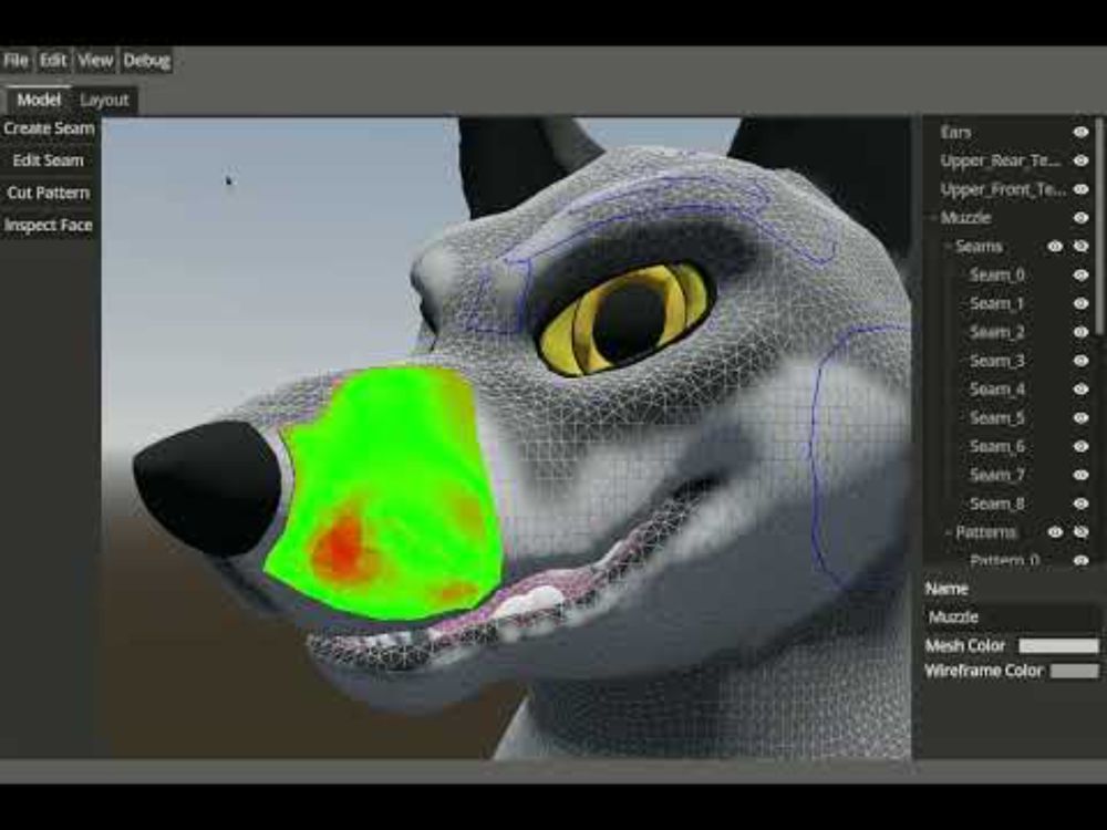 WIP of patterning software to make patterns to sew from 3D models