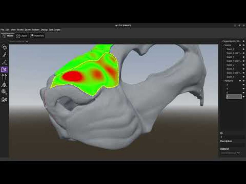 Digitally patterning a fursuit head base provided by CopperSprite