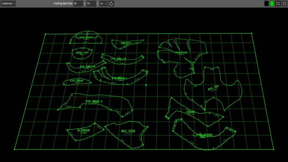 Projector view for displaying patterns onto a cutting mat, so you can skip over having to cut out the patterns