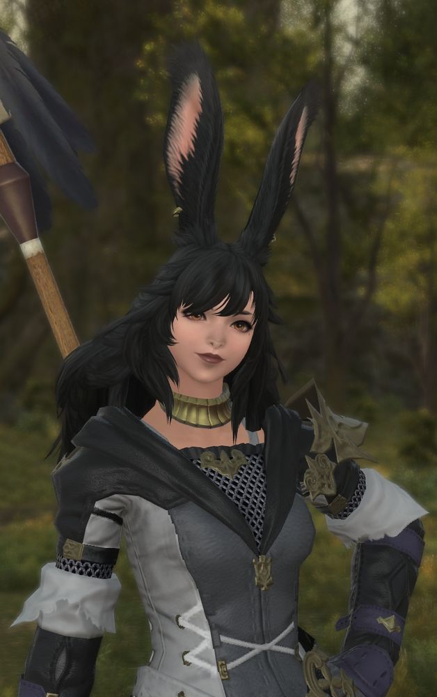 Gpose of OPs viera oc Thalia Moor smiling at the camera. 