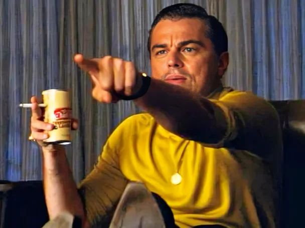 Meme GIF featuring Leonardo DiCaprio in the 2019 film Once Upon a Time in Hollywood, where he plays a character named Rick Dalton. In this image, DiCaprio/Dalton points emphatically at something the viewer can't see.

(ALT text sourced from https://www.kapwing.com/explore/leonardo-dicaprio-pointing-meme-template)