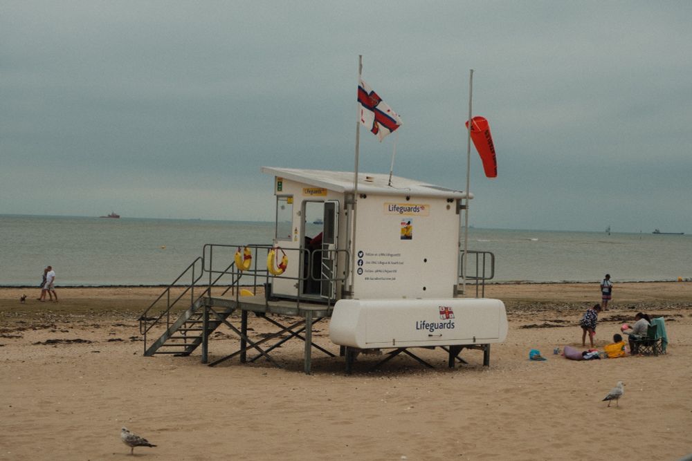 A lifeguard hut