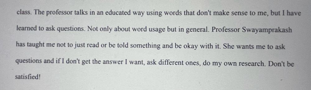 Professor Swayamprakash is okay, yes? This is a compliment, yes?