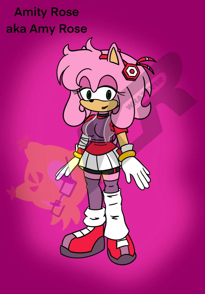 Amity Rose is my AU take on Amy Rose. After the events of Sonic Prime, a multiversal level change occurred and resulted in Prime Amy having variants mixed up with her. Regardless of this change, she continues to help out her team and figure out this new reality.