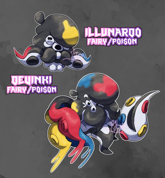 Illunardo -> Devinki [Fairy/Poison]
-Pretty much a painter octopus