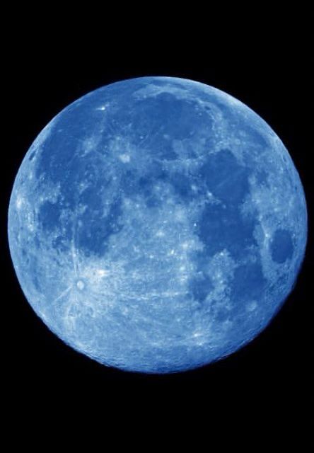 a pic of a blue moon on a black background(space)