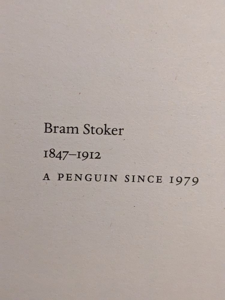 Bram Stoker 1847-1912 A PENGUIN SINCE 1979