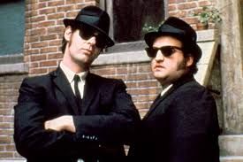 Dan Ackroyd and John Belushi in a scene from the classic 1980 film "The Blues Brothers" posted in response to a picture of Pope Leo in 1982 where he has a Belushi like vibe to his appearance! 