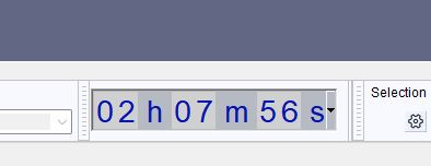 Screeshot of an audio recording program showing 2 hours and 7 minutes