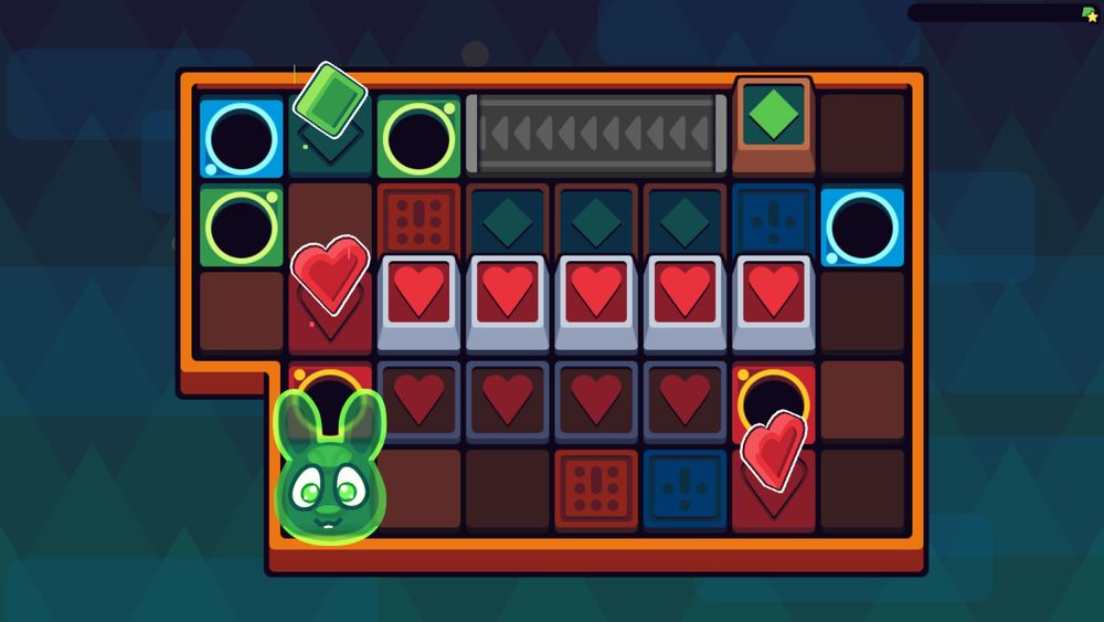 A screenshot of Blobun, showing a puzzle set in the forest