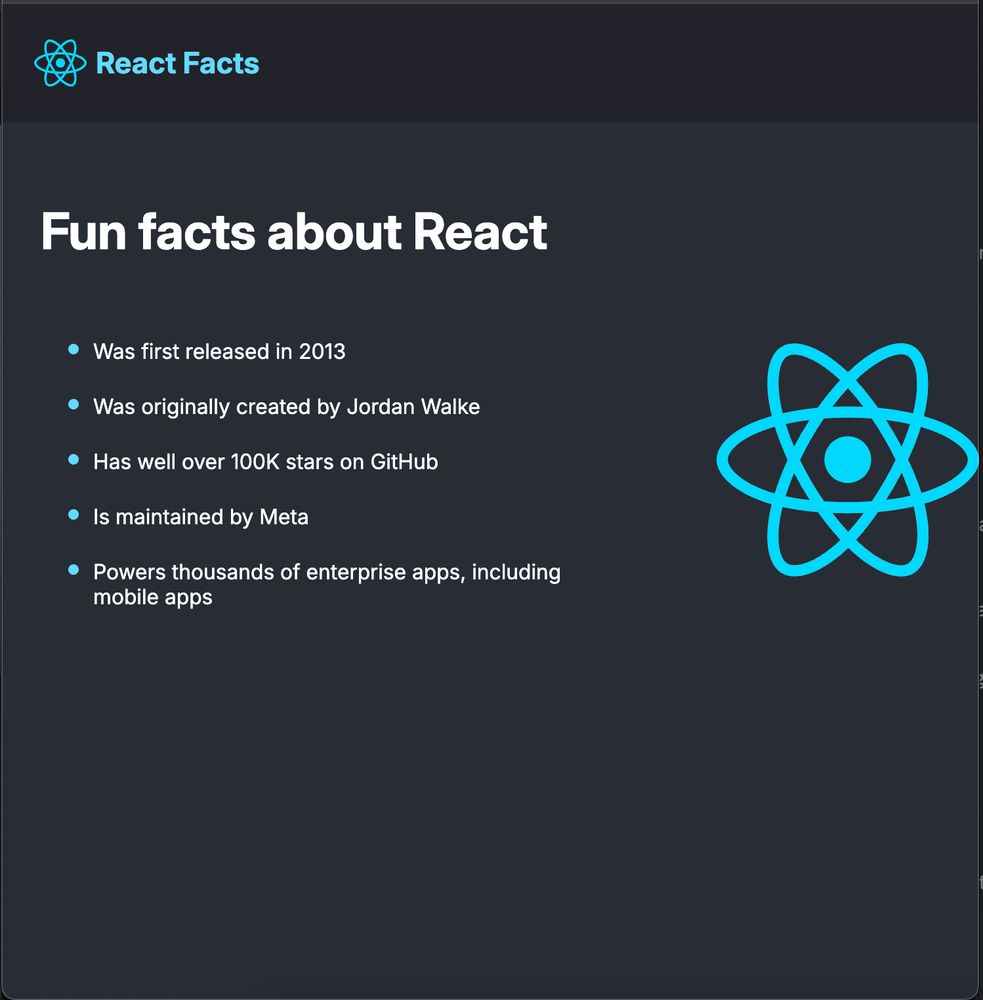 Section one project of the React Course on YouTube.