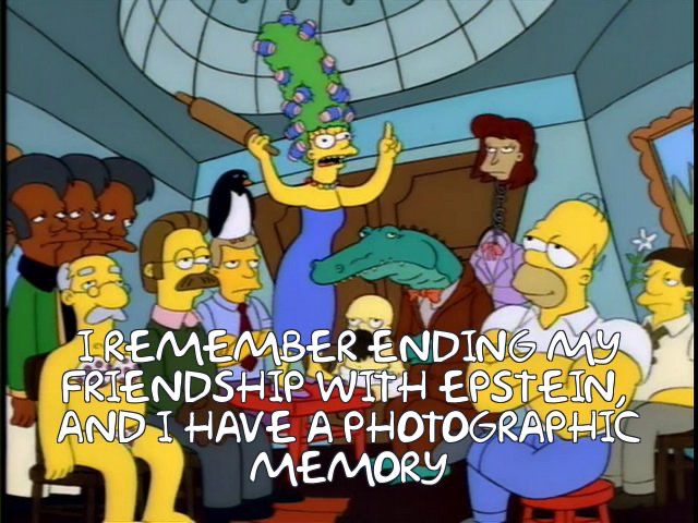 Homer's bad memory of marge being opposed to gambling, but with the text 