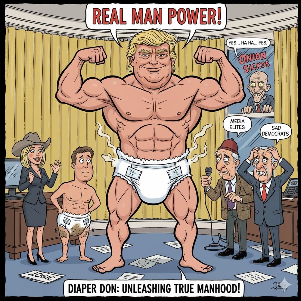 Ben Garrison style political cartoon