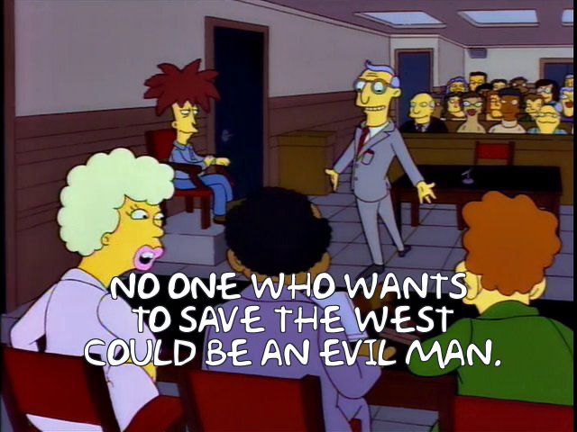 Springfield parole board member: No one who wants to save the west could be an evil man.