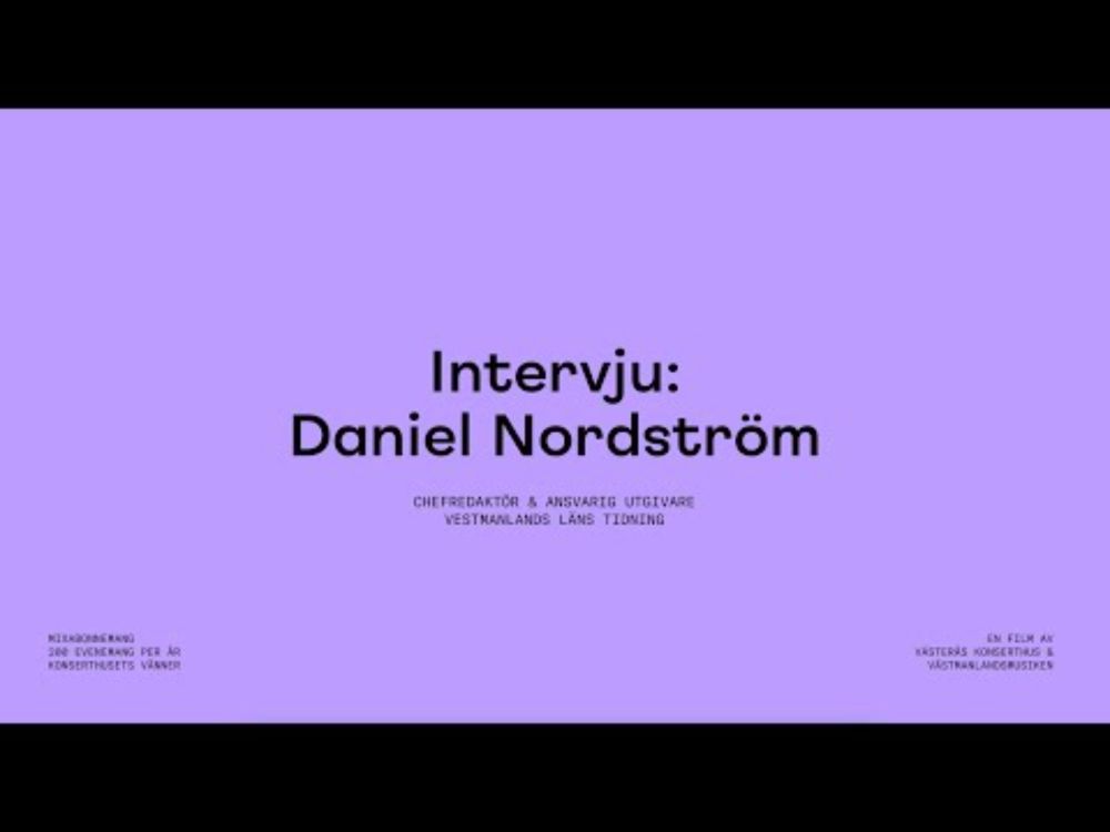 KonserthusMIX ambassadör: Daniel Nordström