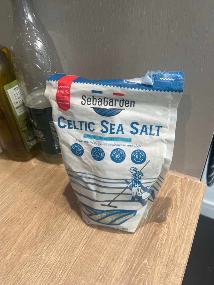A pack of Celtic sea salt 