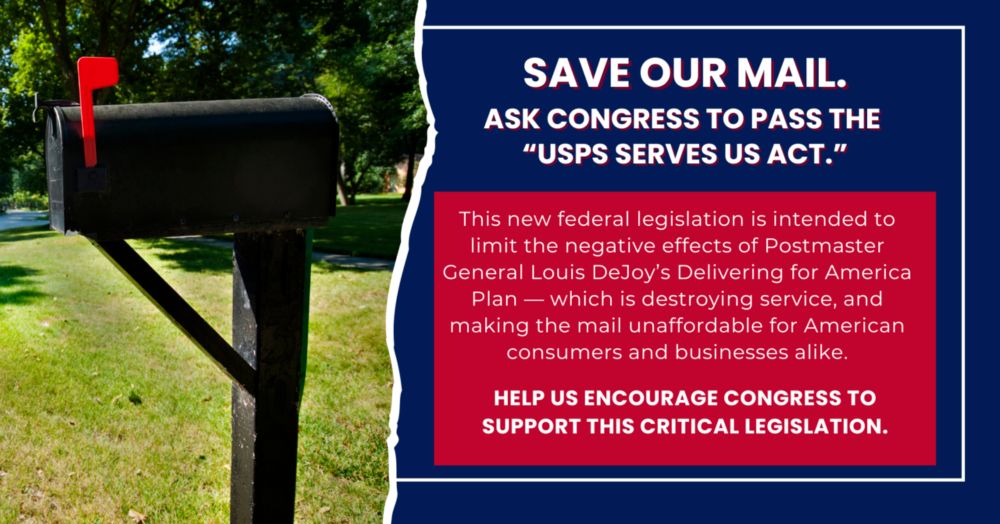 Ask Your Member of Congress to Support New Legislation to Save the USPS!