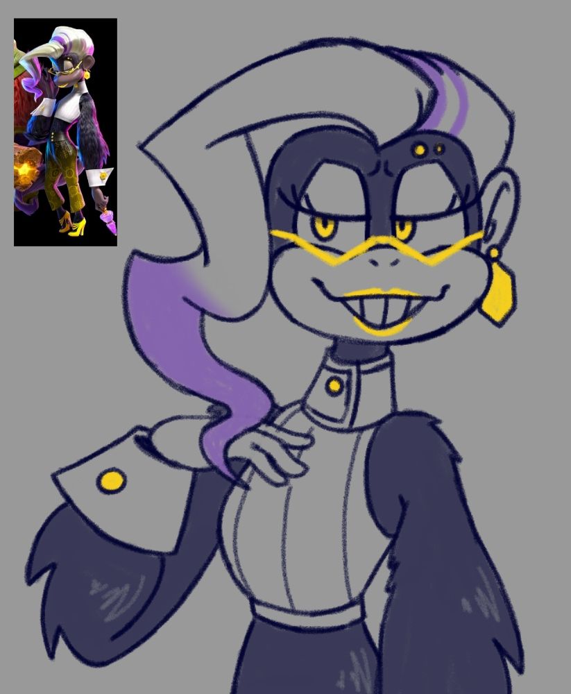 A sketch of a currently unknown villain from the recently announced Donkey Kong game, Donkey Kong Bananza