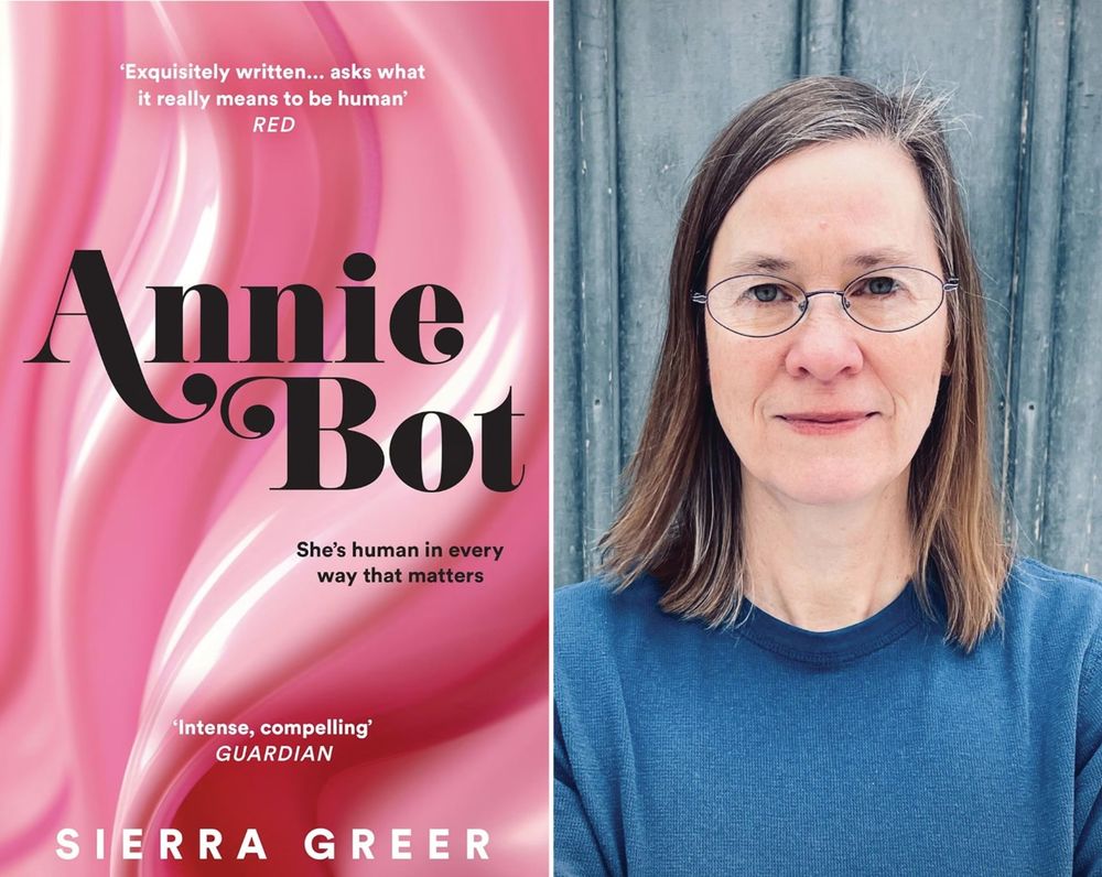 Cover of Annie Bot and author photo of Sierra Greer