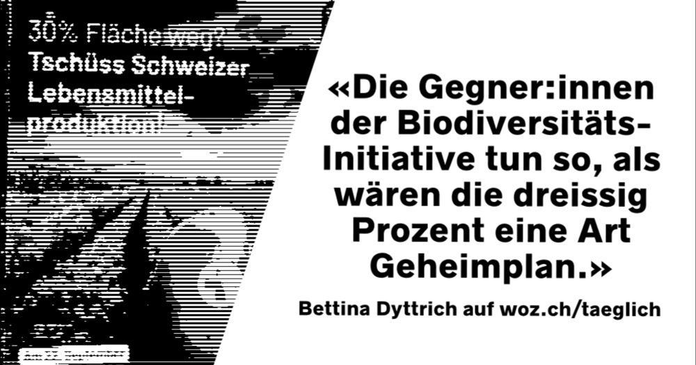 Ein Drittel der Schweiz als Reservat? Von wegen!