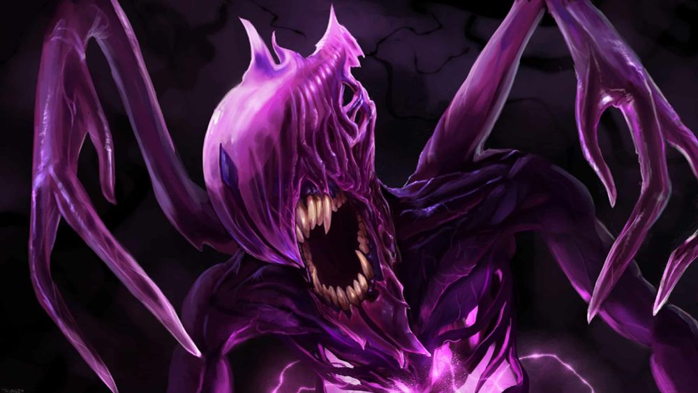 rendering of Bane from Dota 2 (based on the Warcraft 3 model for voidwalkers)