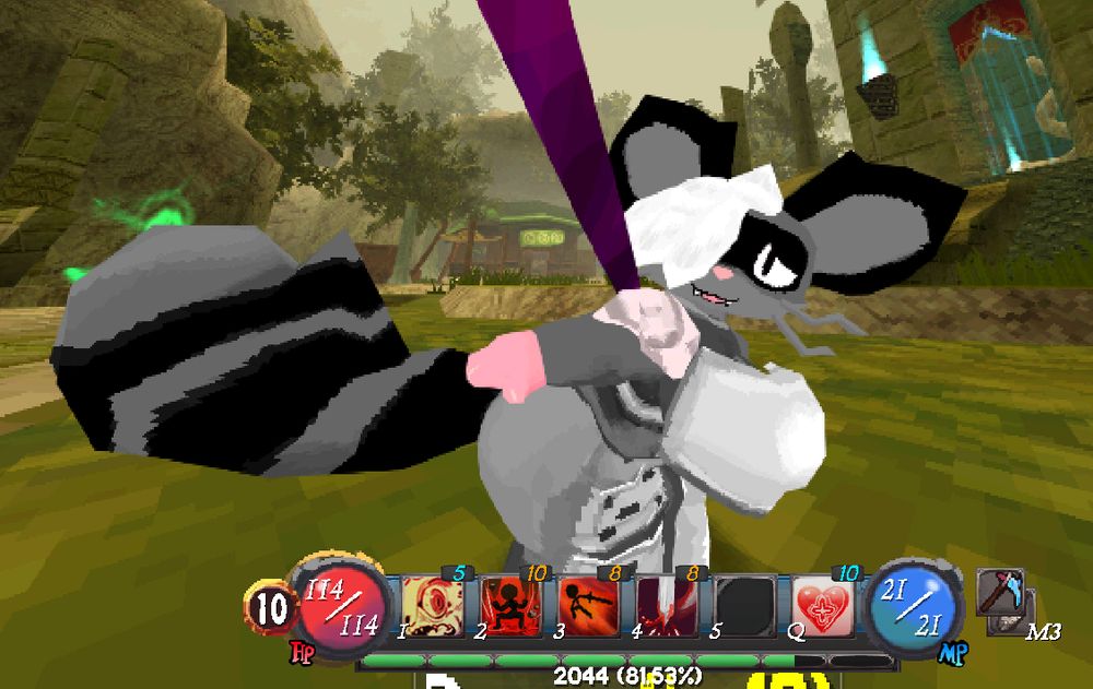 my character, level 10 fighter, species is chang (or rat) with a fluffy tail and ears, shortstacked to HELL AND BACK but pretty cute