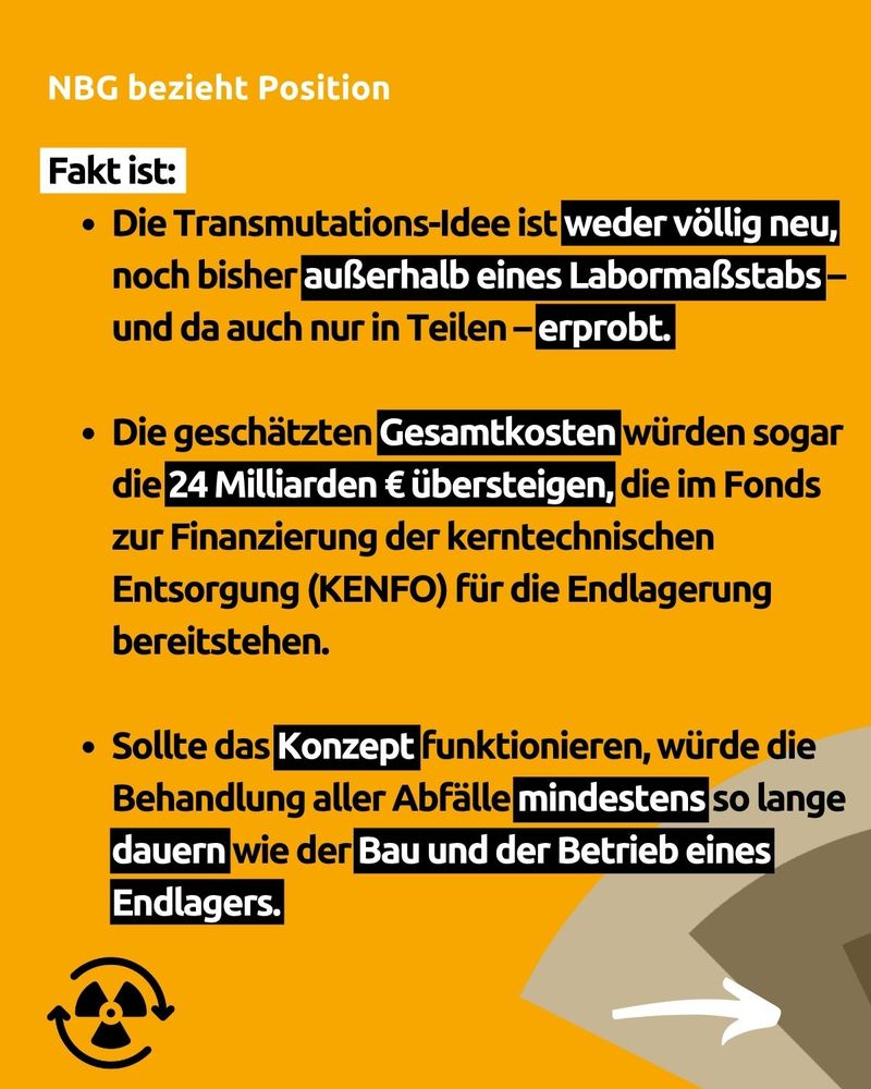 NBG-Position zu Transmutation