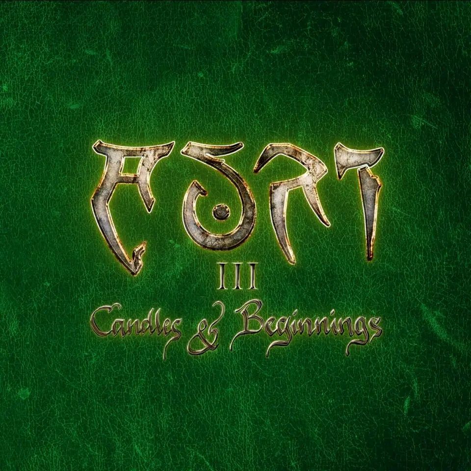 Album cover carrying the name Auri in faux-Nordic runes. 