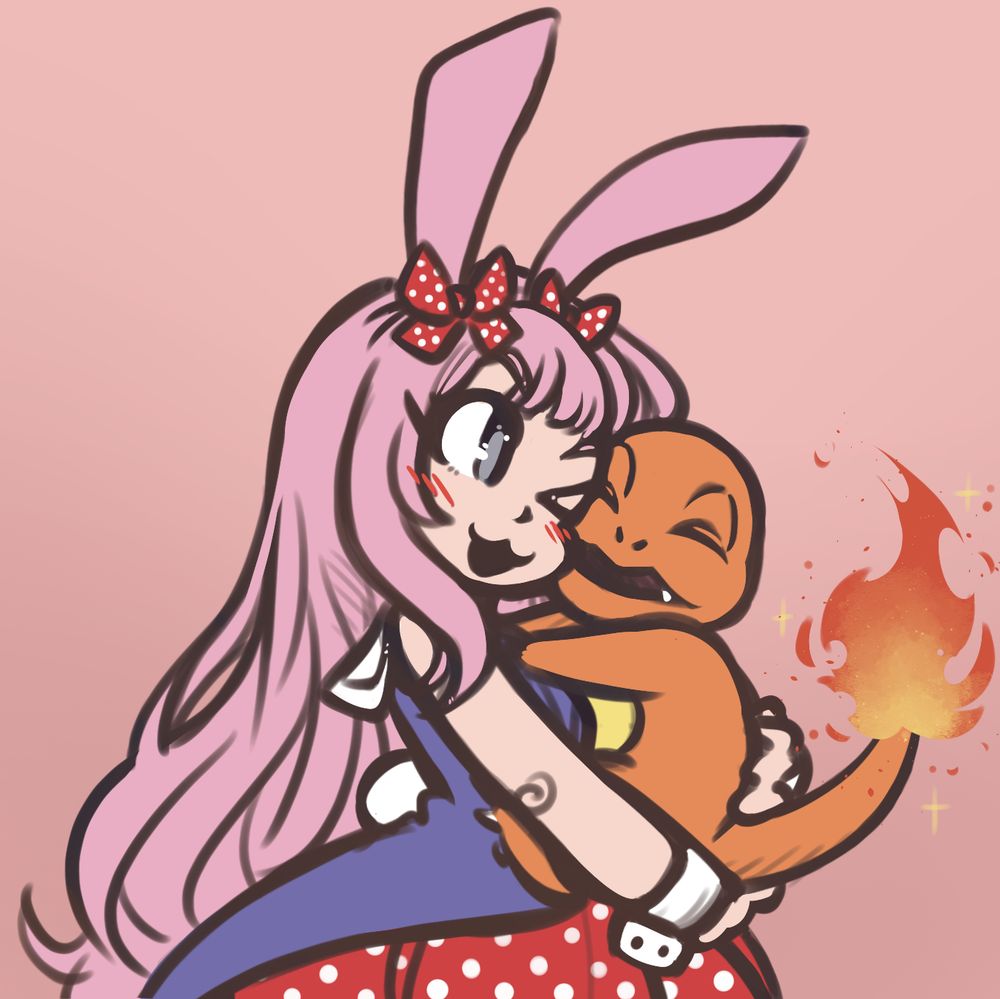 Momoka hugs Charmander