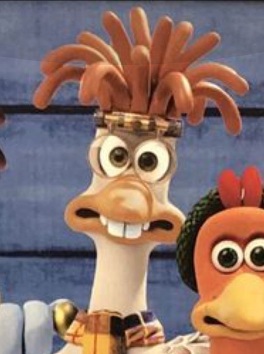 Scientist chicken from Chicken Run