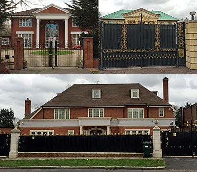 Some absurd houses on The Bishop’s Avenue. They have big gates and silly fenestration.