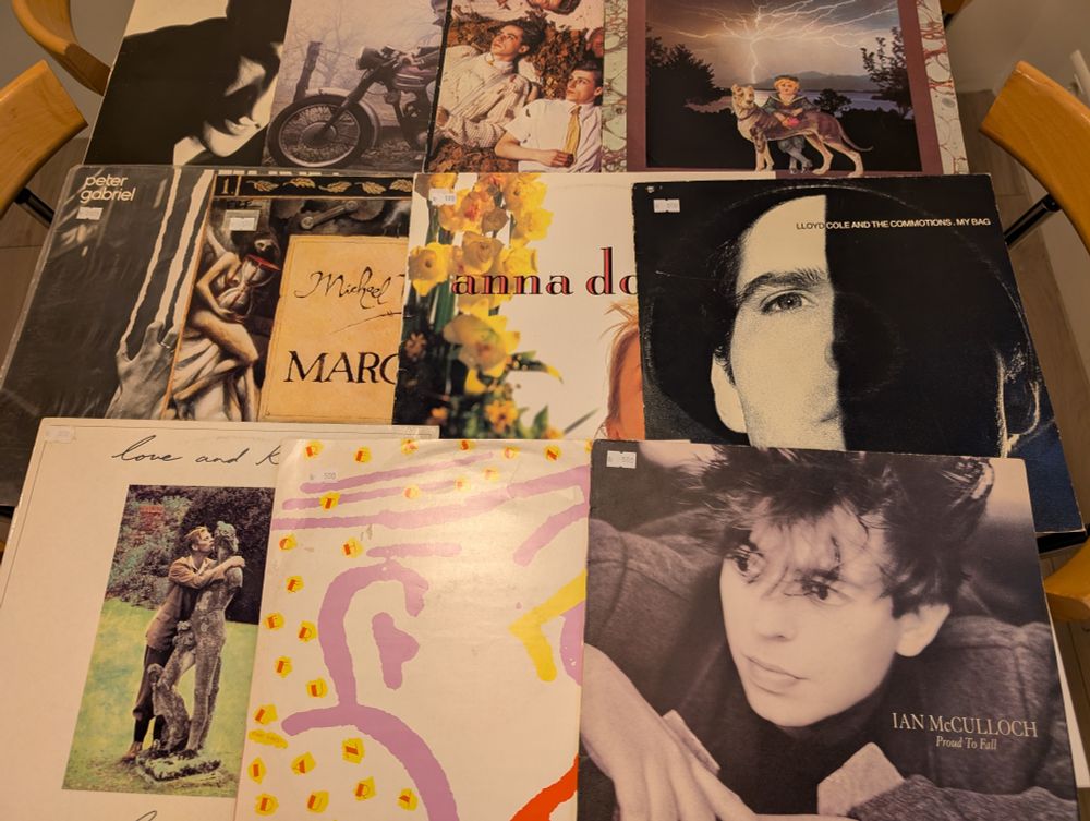 Albums by New Order, Prefab Sprout, Haircut 100, Ananta, Peter Gabriel, Michael Penn, and Anna Domino, and singles by Lloyd Cole & The Commotions, Love & Rockets, Ian Dury & the Blockheads, and Ian McCulloch 